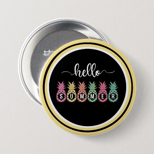 hallo Summer Pineapple Button (Voorkant /achterkant)