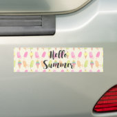 hallo Summer Popsicles en Ice Cream Bumpersticker (Op auto)