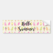 hallo Summer Popsicles en Ice Cream Bumpersticker (Voorkant)
