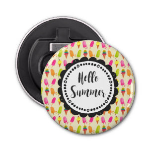 hallo Summer Popsicles en Ice Cream Button Flesopener