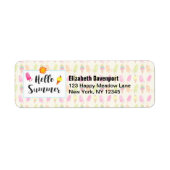 hallo Summer Popsicles en Ice Cream Etiket (Voorkant)