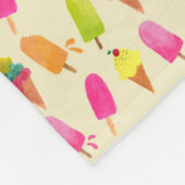 hallo Summer Popsicles en Ice Cream Fleece Deken (Hoek)