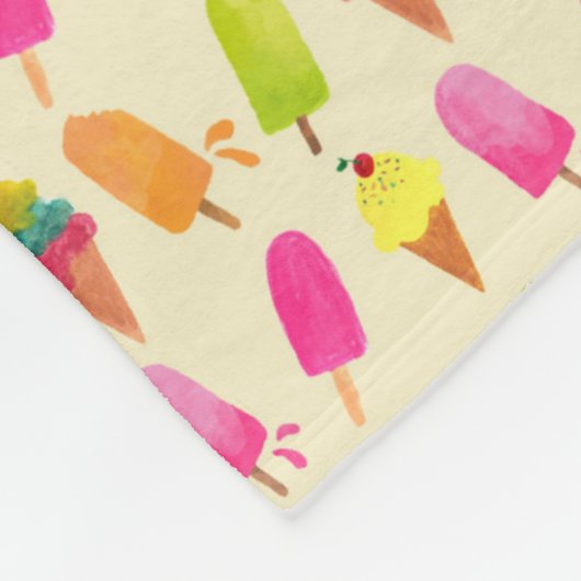 hallo Summer Popsicles en Ice Cream Fleece Deken (Hoek)