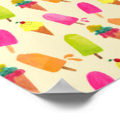 hallo Summer Popsicles en Ice Cream Poster (Hoek)