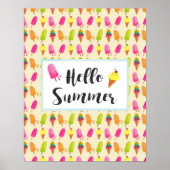 hallo Summer Popsicles en Ice Cream Poster (Voorkant)