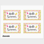 hallo Summer Popsicles en Ice Cream Rechthoekige Sticker (Vel)