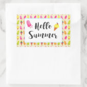 hallo Summer Popsicles en Ice Cream Rechthoekige Sticker (Tas)