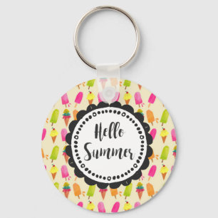 hallo Summer Popsicles en Ice Cream Sleutelhanger