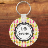 hallo Summer Popsicles en Ice Cream Sleutelhanger (Voorkant)