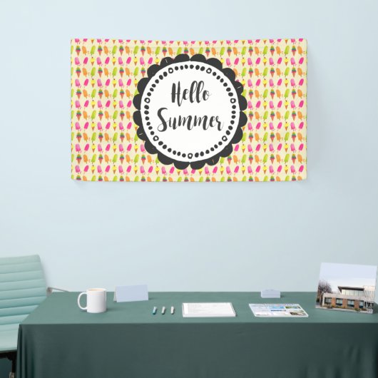 hallo Summer Popsicles en Ice Cream Spandoek (Beurs)