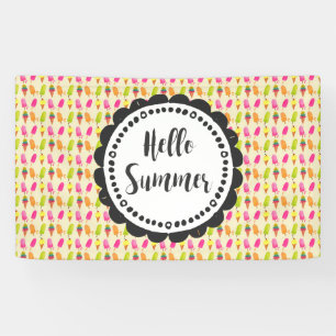 hallo Summer Popsicles en Ice Cream Spandoek