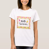 hallo Summer Popsicles en Ice Cream T-shirt (Voorkant)