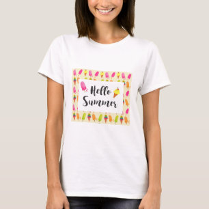 hallo Summer Popsicles en Ice Cream T-shirt