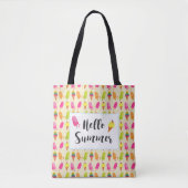 hallo Summer Popsicles en Ice Cream Tote Bag (Voorkant)