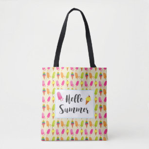 hallo Summer Popsicles en Ice Cream Tote Bag