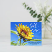 hallo Summer Promotion Business Sunflower Briefkaart (Staand voorkant)