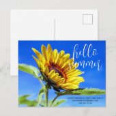 hallo Summer Promotion Business Sunflower Briefkaart (Voorkant / Achterkant)