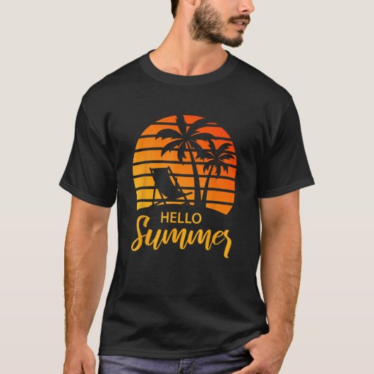 hallo Summer Retro Vacation T-shirt (Voorkant)
