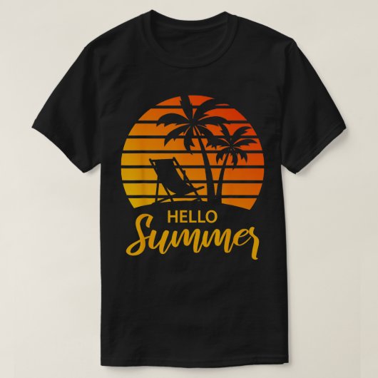 hallo Summer Retro  Vacation T-shirt (Design voorkant)