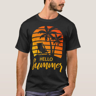 hallo Summer Retro  Vacation T-shirt