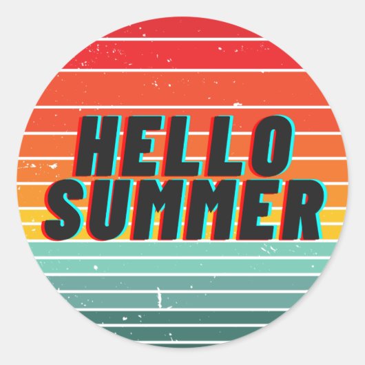 hallo Summer Sticker (Voorkant)