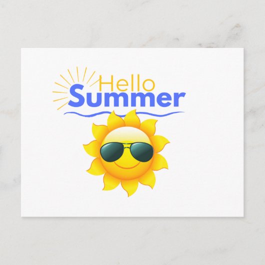 "Hallo Summer" Sunshine Briefkaart (Voorkant)