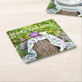 hallo Summer Tea en Plums in de tuin Kartonnen Onderzetters (Schuin)