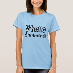 hallo Summer Typografie T-shirt