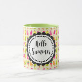 hallo Summer Typography Popsicles en Ice Cream Mok (Midden)