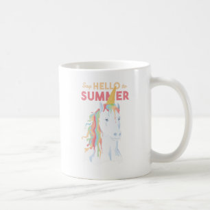 hallo Summer UNICORN Cute Rainbow Kawaii Funny Koffiemok