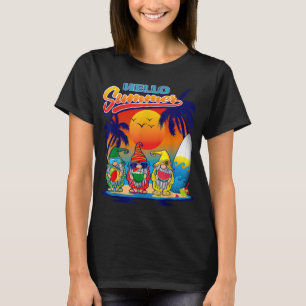 hallo Summer Vacation Garden Gnomes Beach Vibes Wo T-shirt