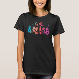 hallo Summer Vacation Pineapple Aloha Hawaii Hawai T-shirt