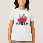 Hallo Summer Watermeloen Tri-Blend Shirt (Voorkant)