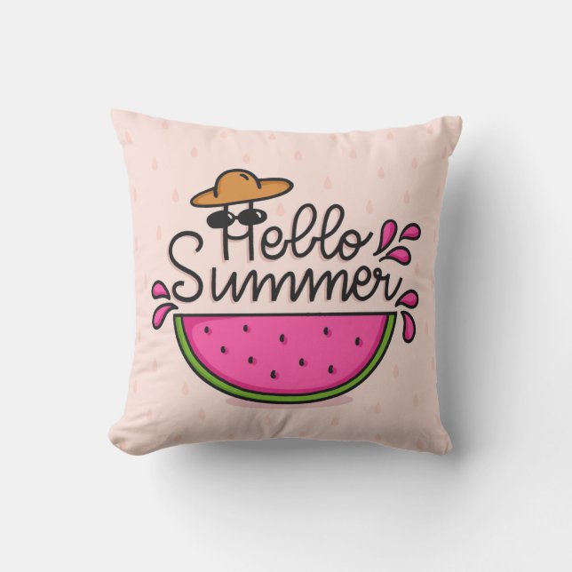 hallo Summer Watermelon Buitenkussen (Voorkant)