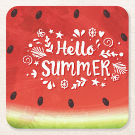 hallo Summer Watermelon Kartonnen Onderzetters