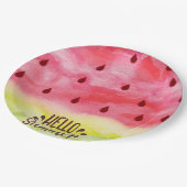 hallo Summer Watermelon Papieren Bordje (Gekanteld)