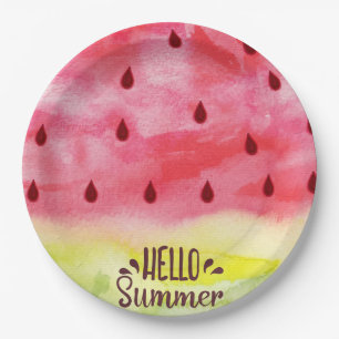 hallo Summer Watermelon Papieren Bordje
