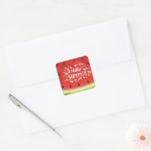 hallo Summer Watermelon Vierkante Sticker (Envelop)