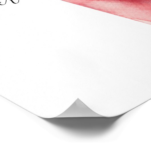 hallo Summer Waterverf Red Cherry Cocktail Poster (Hoek)