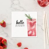 hallo Summer Waterverf Red Cherry Cocktail Servet (Insitu)