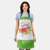 hallo Summer Waterverf Watermelon Green White Schort (Gedragen)