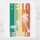 hallo SUMMER Wijn Etiket (Enkel label)