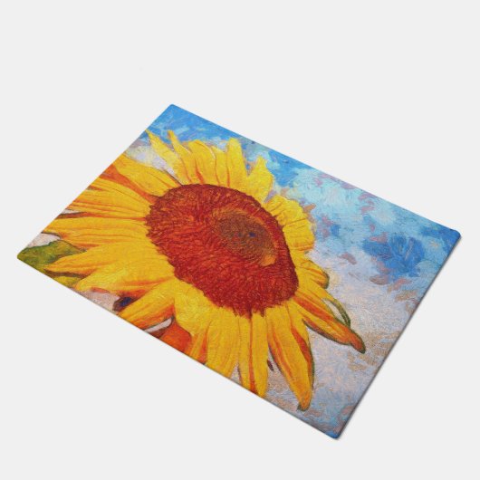 hallo Sun Sunflower Art Deurmat (Schuin)