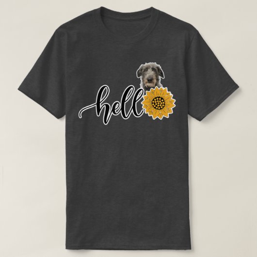 hallo Sunflower Scottish Deerhound T-shirt (Design voorkant)