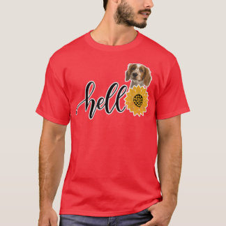 hallo Sunflower Welsh Springer Spaniel T-shirt