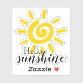 hallo Sunshine | Aangepaste afsnijdVinyl Sticker
