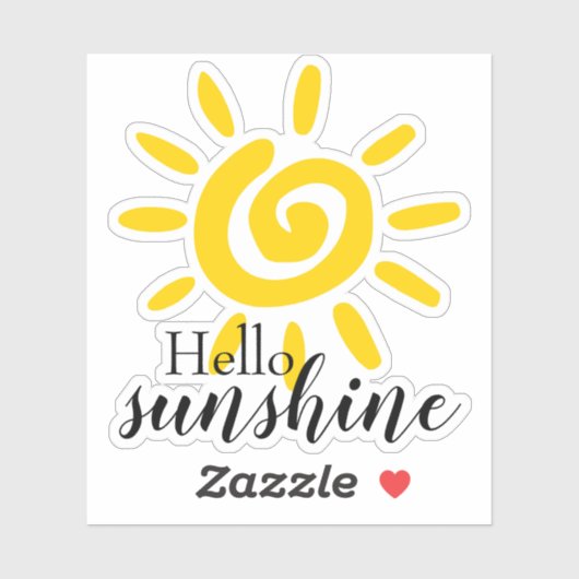 hallo Sunshine | Aangepaste afsnijdVinyl Sticker (Vel)