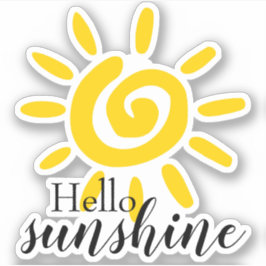 hallo Sunshine | Aangepaste afsnijdVinyl Sticker