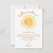hallo Sunshine Baby shower Bedankkaart (Voorkant)