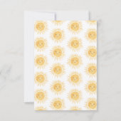 hallo Sunshine Baby shower Bedankkaart (Achterkant)